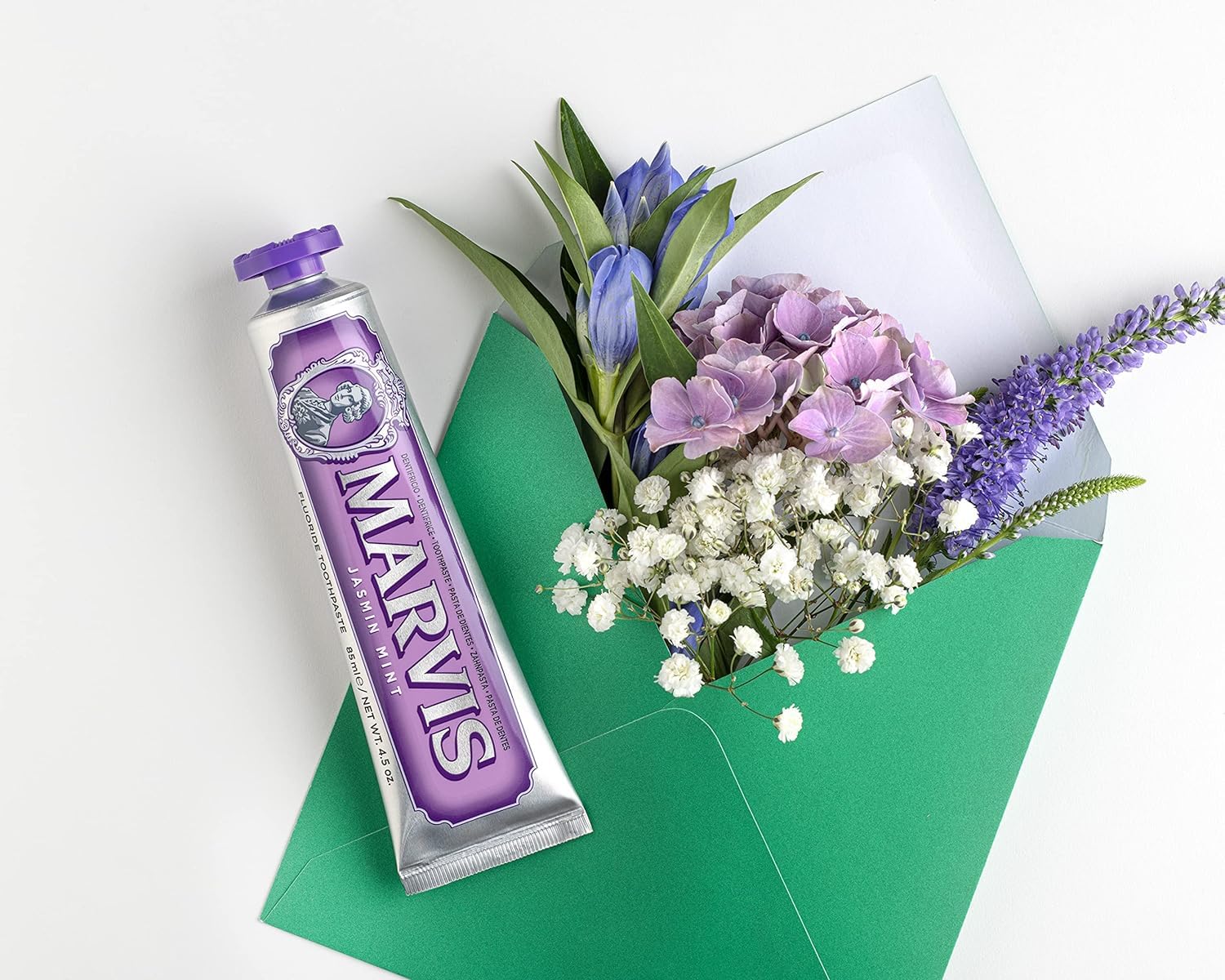 Marvis Jasmine Mint Toothpaste 85ml - Plaque Removal, Healthy Gums, Fresh Breath Formula - Damaged Box