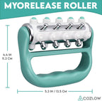 Cozlow MyoRelease Lymphatic Drainage Massager - Green Handheld Fascia Release Scar Tissue Roller for Body, Cellulite - Damaged Box