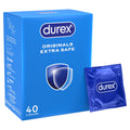 Durex Originals Extra Safe Condoms - Regular Fit - 40 Pack - Easy-On Shape - Silicone Lubricant for Comfort & Protection - Damaged Box - BBE 06/2028