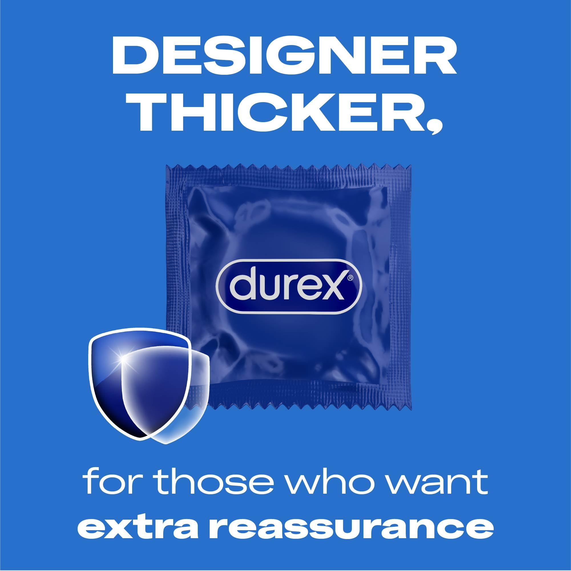 Durex Originals Extra Safe Condoms - Regular Fit - 40 Pack - Easy-On Shape - Silicone Lubricant for Comfort & Protection - Damaged Box - BBE 06/2028