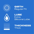 Durex Originals Extra Safe Condoms - Regular Fit - 40 Pack - Easy-On Shape - Silicone Lubricant for Comfort & Protection - Damaged Box - BBE 06/2028