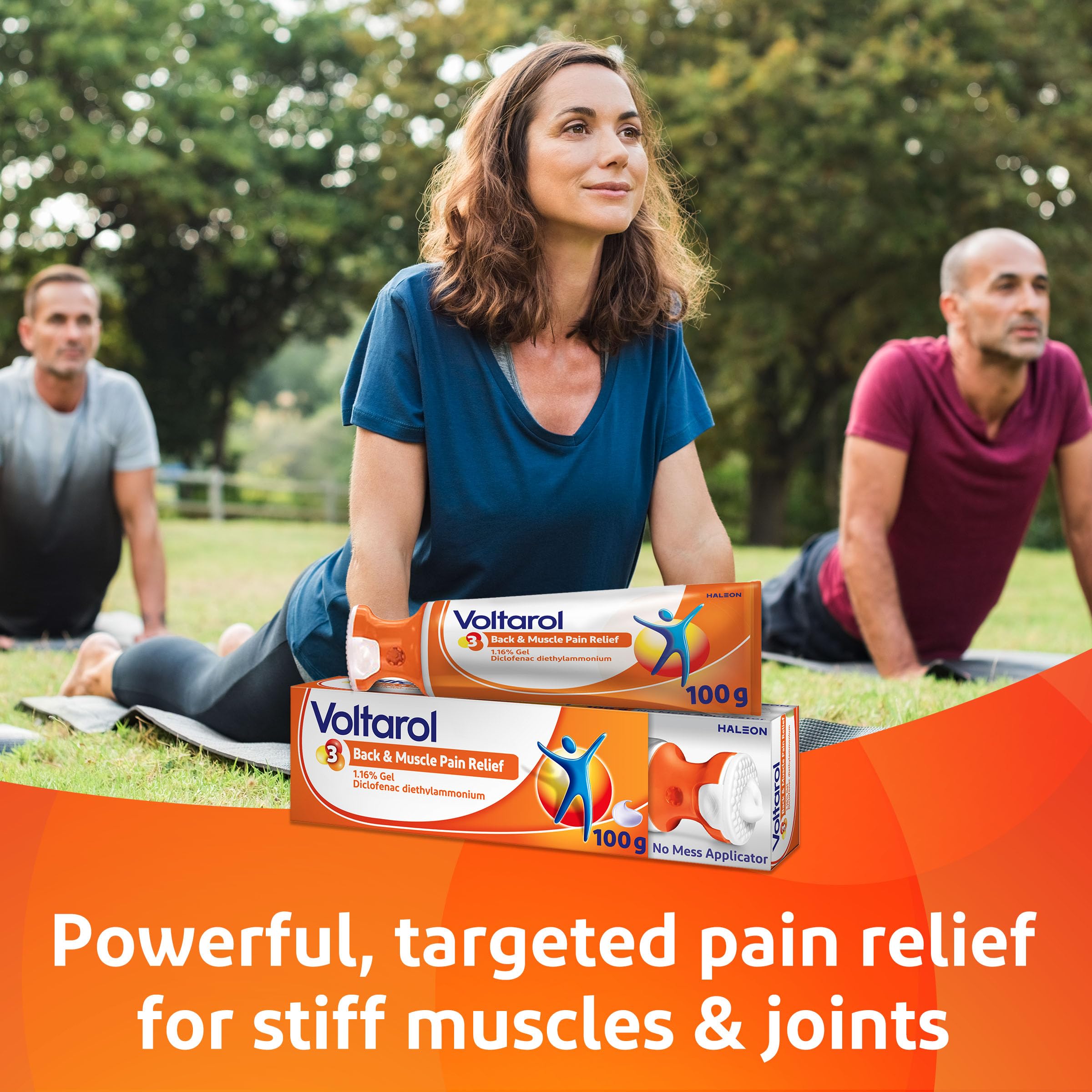 Voltarol Back & Muscle Pain Relief 1.16% Gel 100g - No Mess Applicator - Joint, Knee, Neck Pain Relief - Damaged Box - BBE 09/2028
