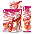 HIGH5 Caffeine Gels - Raspberry 20 x 40g - Energy Shot for Running Cycling Marathon - Glucose Sports Fuel - Damaged Box - BBE 04/2027