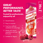 HIGH5 Caffeine Gels - Raspberry 20 x 40g - Energy Shot for Running Cycling Marathon - Glucose Sports Fuel - Damaged Box - BBE 04/2027