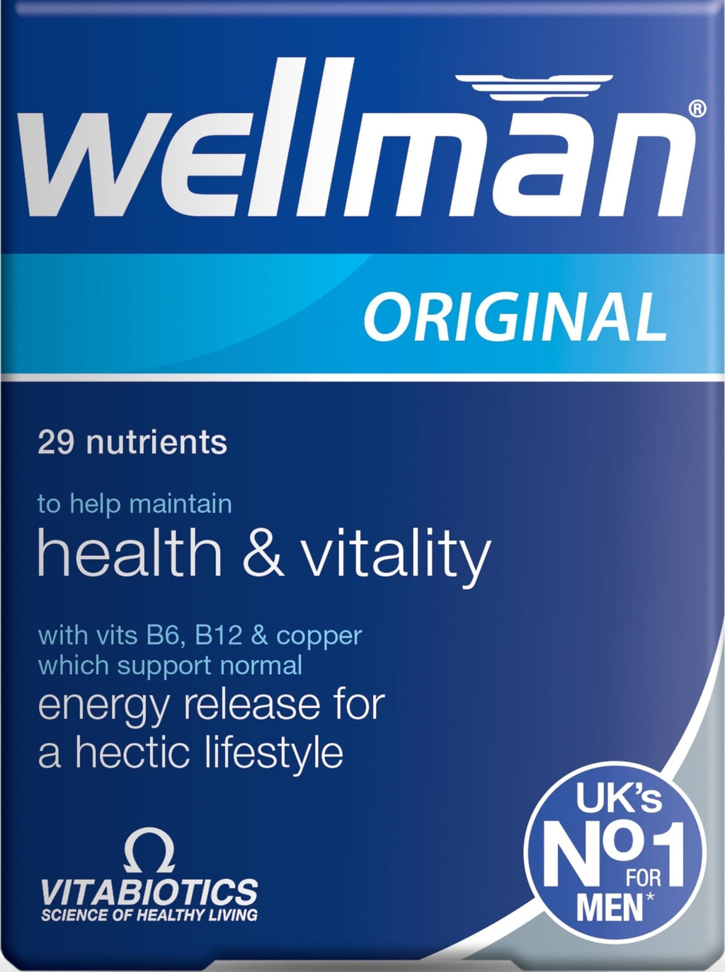 Wellman 90 Multivitamin for Men - 90 Tablets Daily Health Supplement Vitamins & Minerals - New - BBE 07/2028