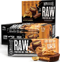 Warrior RAW Protein Bars 12 x 75g - 20g High Protein Low Sugar Fibre Oat Flapjack - Chocolate Peanut Snack Meal Replacement - Damaged Box - BBE 05/2027
