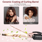 9MM Thin Curling Wand - Tourmaline Ceramic Barrel Iron for Tight Curls - Hair Curler Tongs for All Hair Types - Very Good