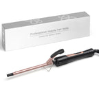 9MM Thin Curling Wand - Tourmaline Ceramic Barrel Iron for Tight Curls - Hair Curler Tongs for All Hair Types - Very Good