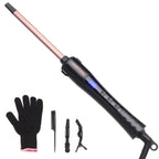 9MM Thin Curling Wand - Tourmaline Ceramic Barrel Iron for Tight Curls - Hair Curler Tongs for All Hair Types - Very Good