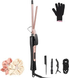 9MM Thin Curling Wand - Tourmaline Ceramic Barrel Iron for Tight Curls - Hair Curler Tongs for All Hair Types - Very Good