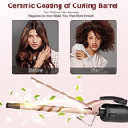 9MM Thin Curling Wand - Tourmaline Ceramic Barrel Iron for Tight Curls - Hair Curler Tongs for All Hair Types - Very Good