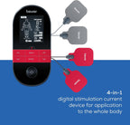 Beurer EM59 Digital TENS EMS Device with Heat - 4-in-1 Pain Relief Muscle Stimulation Massager - 4 Electrodes, 70 Programs - Damaged Box