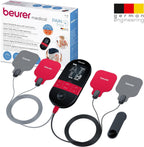 Beurer EM59 Digital TENS EMS Device with Heat - 4-in-1 Pain Relief Muscle Stimulation Massager - 4 Electrodes, 70 Programs - Damaged Box