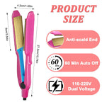 Afenau Hair Crimper for Women - Crimping Iron with 5 Heat Settings, Rapid Heating, Rose - Very Good