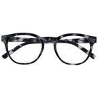 OPULIZE BLU Blue Light Blocking Glasses - Round Frame - Anti-Glare Computer Gaming Eyewear - UV Protection - Black +0.00 - Damaged Box