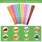 Lindastas Hopi Ear Candles - 16pcs Beeswax Candling Cones - 8 Colours - Ear Wax Removal Kit with Disks & Swabs - Damaged Box