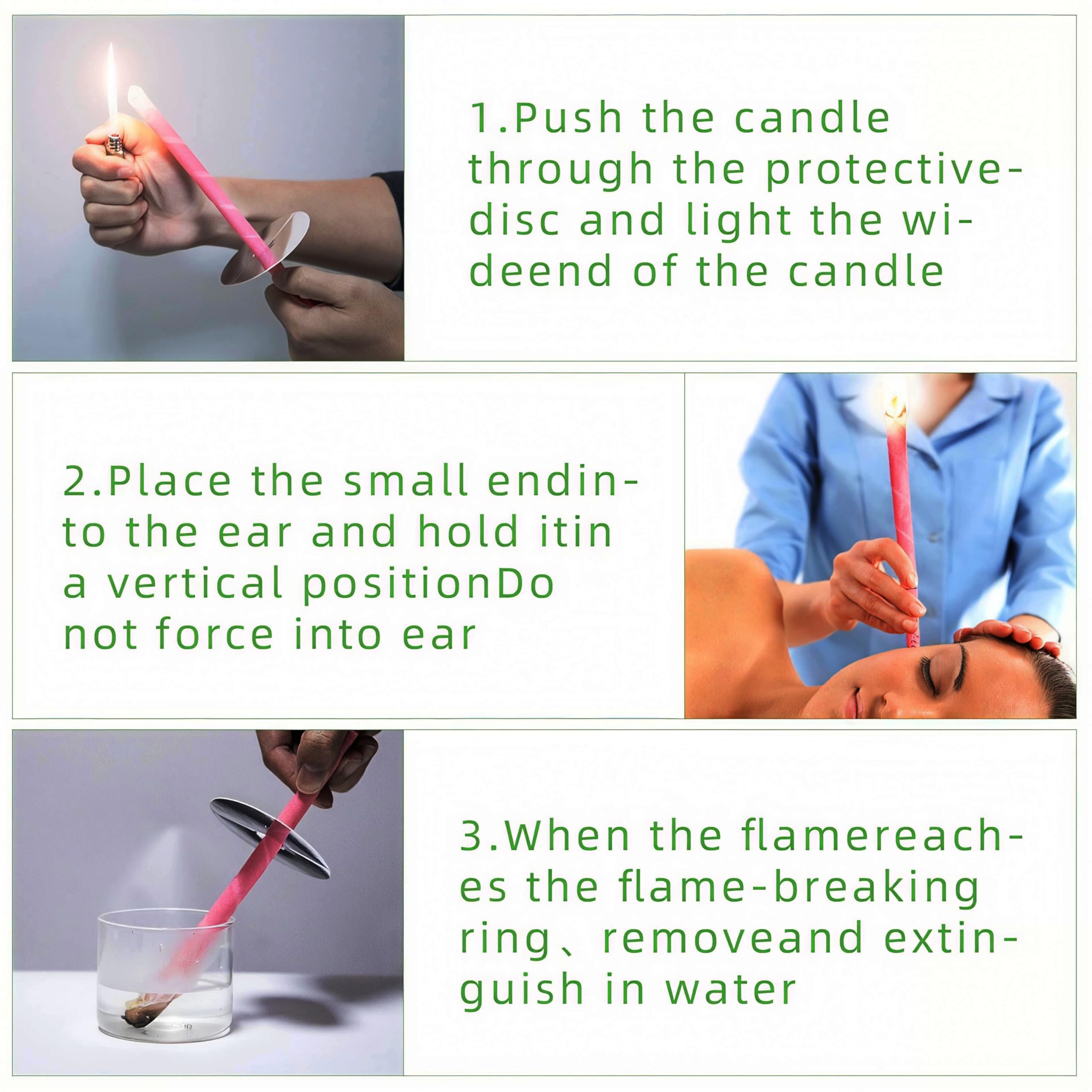 Lindastas Hopi Ear Candles - 16pcs Beeswax Candling Cones - 8 Colours - Ear Wax Removal Kit with Disks & Swabs - Damaged Box