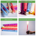 Lindastas Hopi Ear Candles - 16pcs Beeswax Candling Cones - 8 Colours - Ear Wax Removal Kit with Disks & Swabs - Damaged Box
