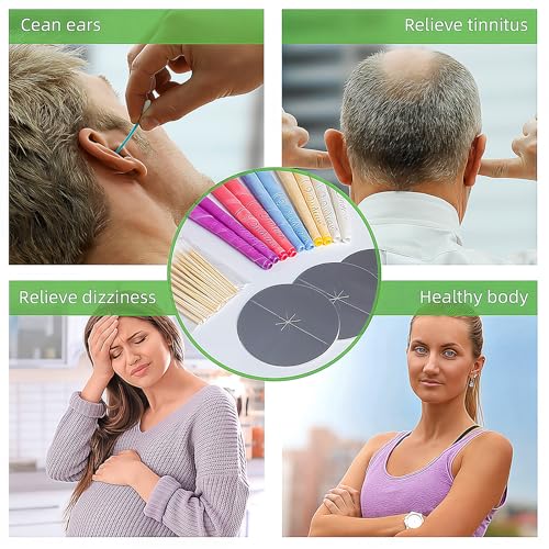 Lindastas Hopi Ear Candles - 16pcs Beeswax Candling Cones - 8 Colours - Ear Wax Removal Kit with Disks & Swabs - Damaged Box