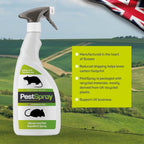 Peppermint Oil Rodent Repellent Spray for Mice Rats - Humane Indoor Outdoor Pest Control Solution - 750ml - Very Good
