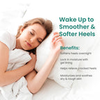 Welnove Moisturizing Silicone Socks - 2 Pairs Aloe-Infused Gel Foot Care for Dry Cracked Feet - Black Cotton Socks - Damaged Box