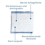 ABENA Absorbent Pads 20x20cm - Pack of 25 - Sterile Non-Adhesive Wound Dressing - Latex Free - Damaged Box - BBE 09/2030