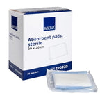 ABENA Absorbent Pads 20x20cm - Pack of 25 - Sterile Non-Adhesive Wound Dressing - Latex Free - Damaged Box - BBE 09/2030