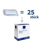 ABENA Absorbent Pads 20x20cm - Pack of 25 - Sterile Non-Adhesive Wound Dressing - Latex Free - Damaged Box - BBE 09/2030