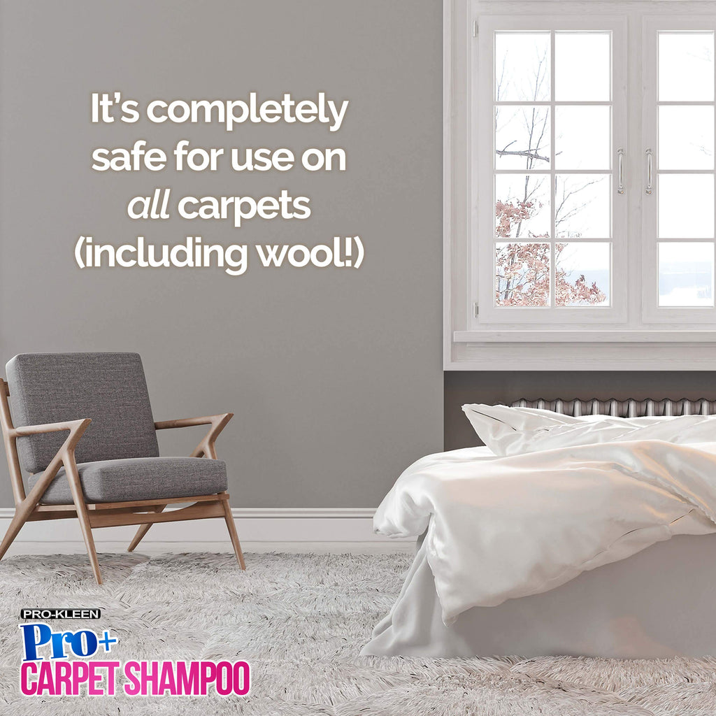 Pro-Kleen Pro+ Carpet & Upholstery Cleaning Solution 5L - 4-in-1 Concentrate Pet Odour Remover - Spring Bloom Shampoo - Very Good