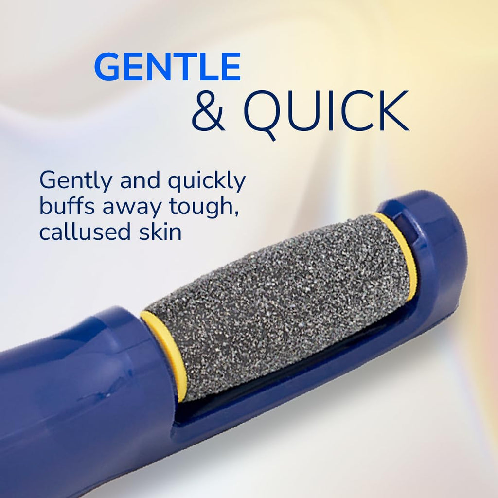 Dr. Scholl's Electric Callus Remover Pedicure Foot File - Hard Skin Exfoliator, AAA Batteries Included - Damaged Box