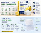 Smart Cleaning Lab Dishwasher Sheets - 40 Count - Enzyme Powered Detergent - Deep Grease Removal - Fresh Lemon - Plastic-Free - Damaged Box - BBE 01/2028