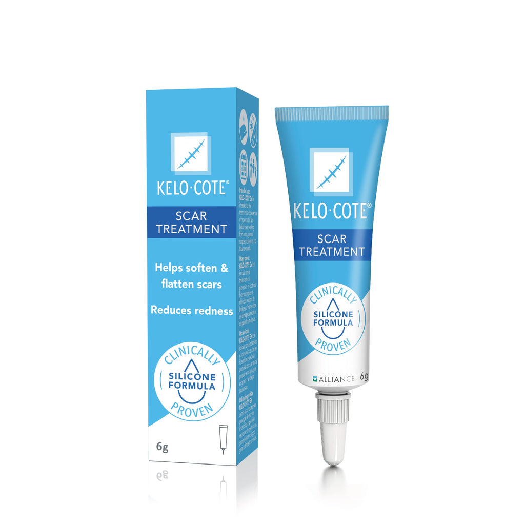 KELO-COTE Scar Gel 6g - Silicone Scar Treatment for Old & New Scars - Reduces Redness & Itching - Surgical, Burn, Acne Scars - Damaged Box - BBE 05/2029