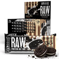 Warrior RAW Protein Flapjack - Cookies & Cream - 24 x 75g High Protein Low Sugar Oat Bars - 20g Protein Snacks Multipack - Damaged Box - BBE 06/2027
