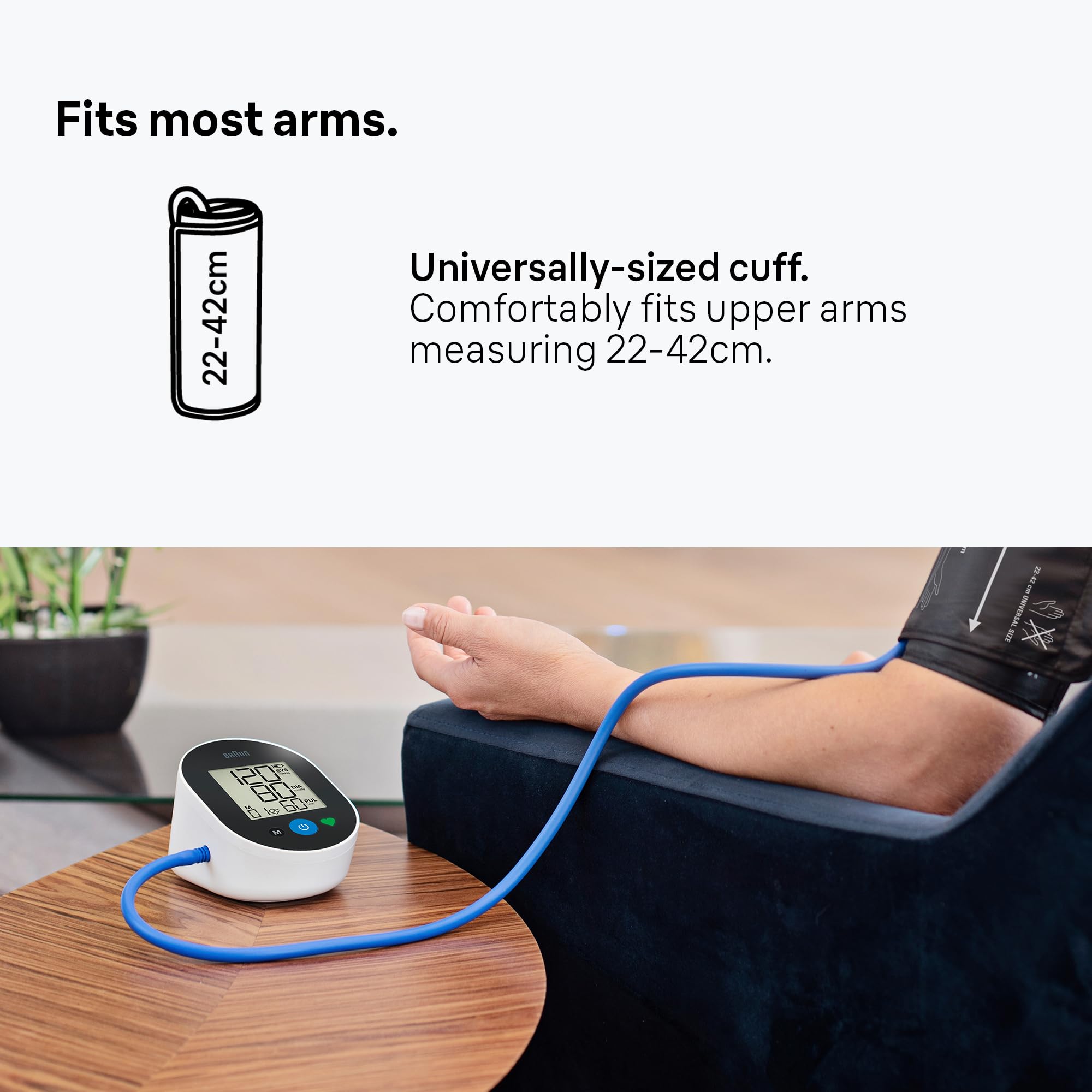 Braun ExactFit 2 Upper Arm Blood Pressure Monitor - BUA4050 - Clinically Validated, Colour-Coded Indicator, Universal Cuff for Home Use - Like New