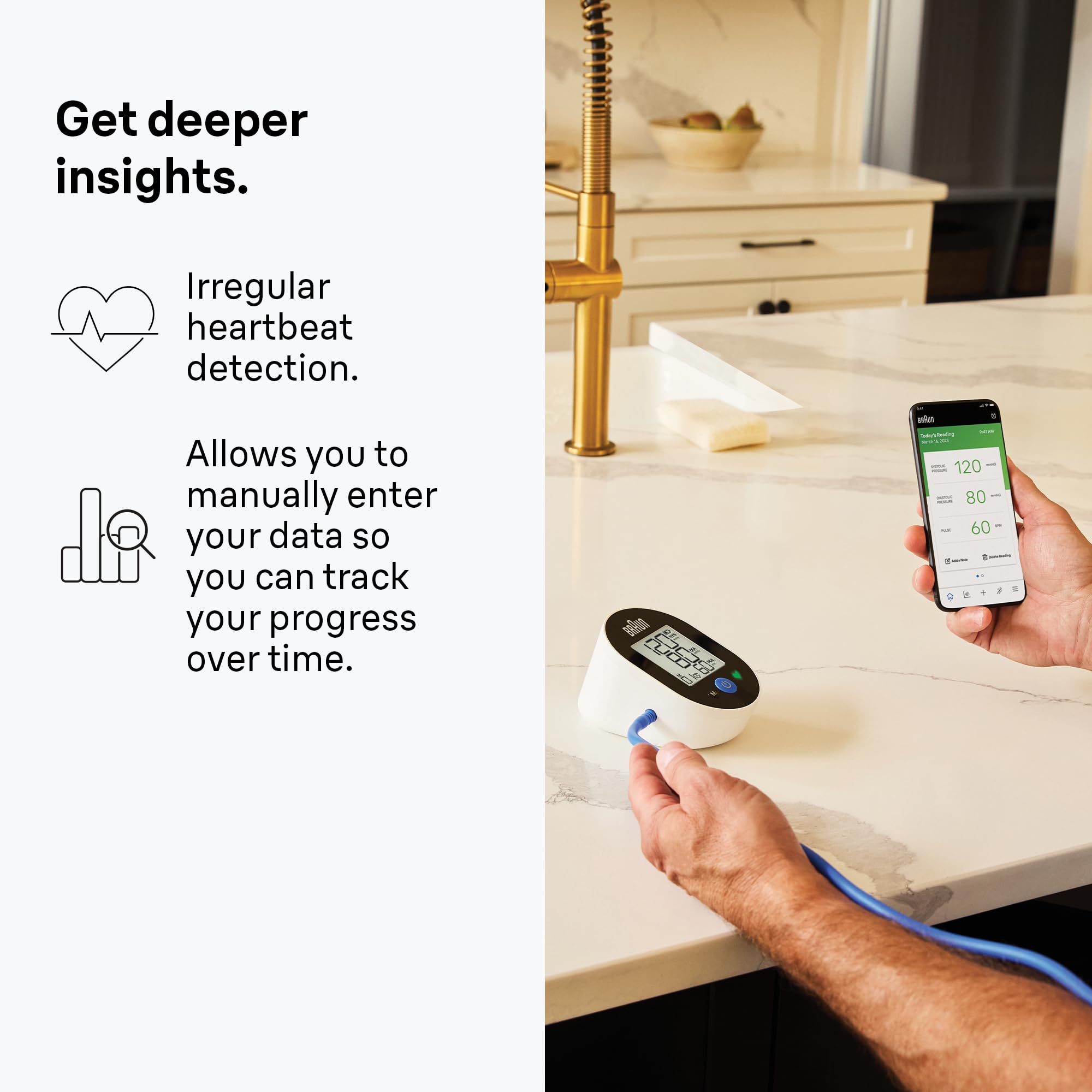 Braun ExactFit 2 Upper Arm Blood Pressure Monitor - BUA4050 - Clinically Validated, Colour-Coded Indicator, Universal Cuff for Home Use - Like New