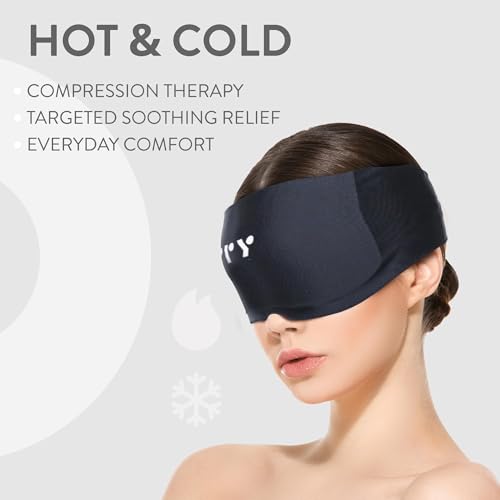 ORRY Eye & Forehead Mask - Wearable Gel Pack - Heat & Cold Therapy - Reusable Relief Pad - Damaged Box