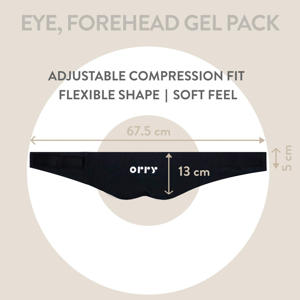 ORRY Eye & Forehead Mask - Wearable Gel Pack - Heat & Cold Therapy - Reusable Relief Pad - Damaged Box