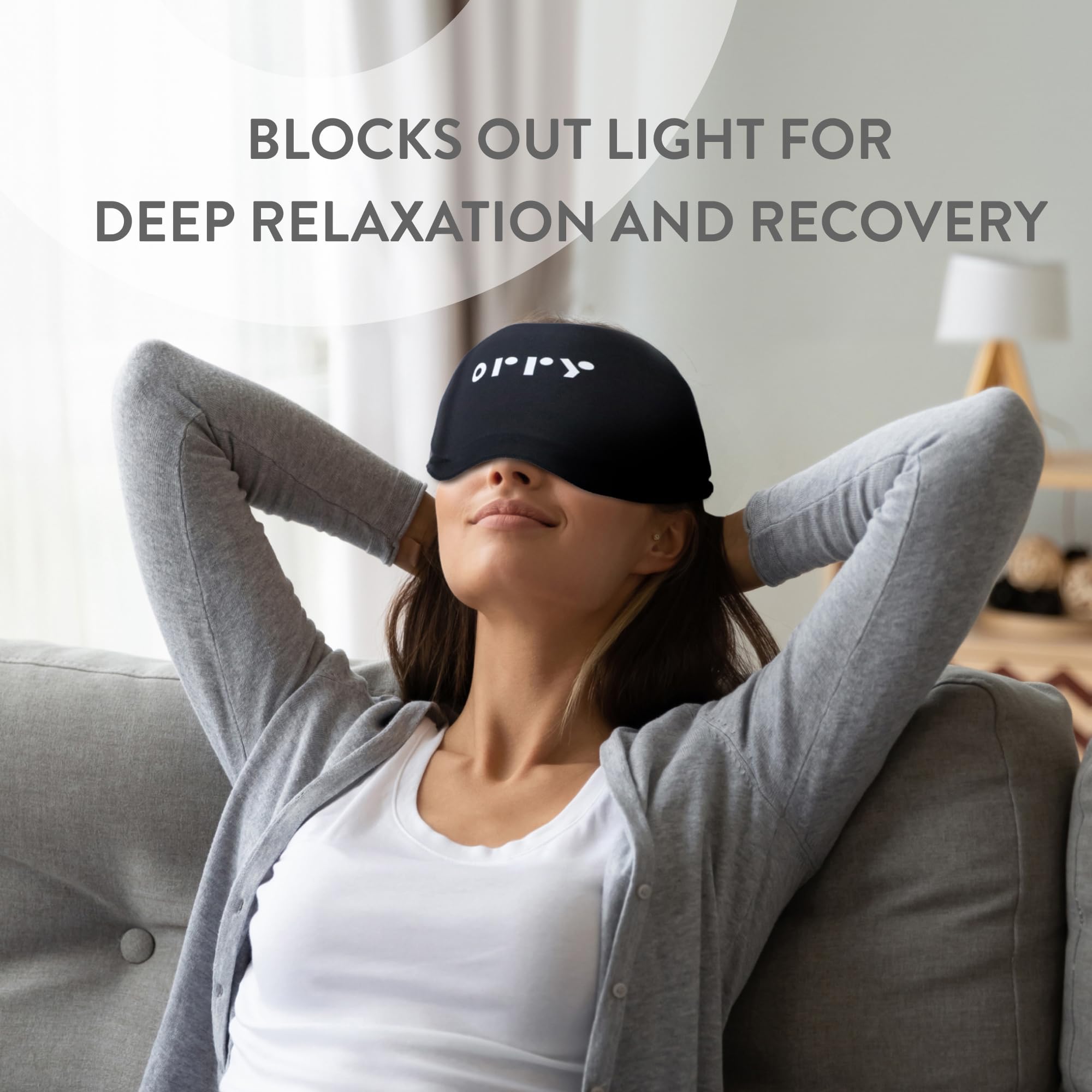 ORRY Eye & Forehead Mask - Wearable Gel Pack - Heat & Cold Therapy - Reusable Relief Pad - Damaged Box