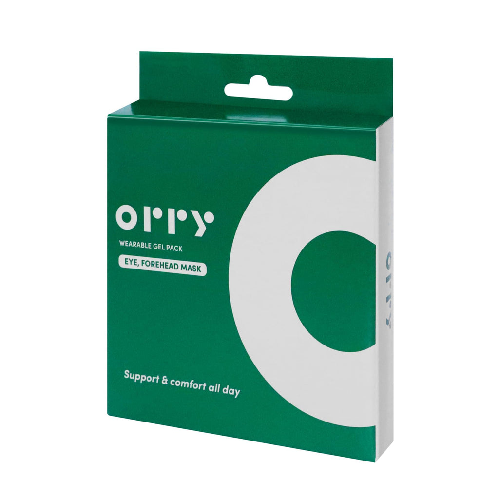 ORRY Eye & Forehead Mask - Wearable Gel Pack - Heat & Cold Therapy - Reusable Relief Pad - Damaged Box