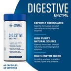 Applied Nutrition Digestive Enzyme Capsules - Vegan Lactase Protease Amylase - Aids Digestion - 60 Servings - New - BBE 07/2026