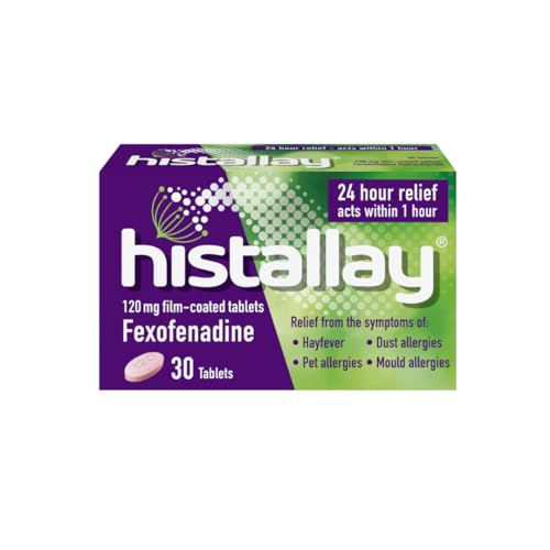 Histallay Hayfever & Allergy Relief Tablets - 30 Tablets - 120mg Fexofenadine - Antihistamine Medication - Damaged Box - BBE 09/2028