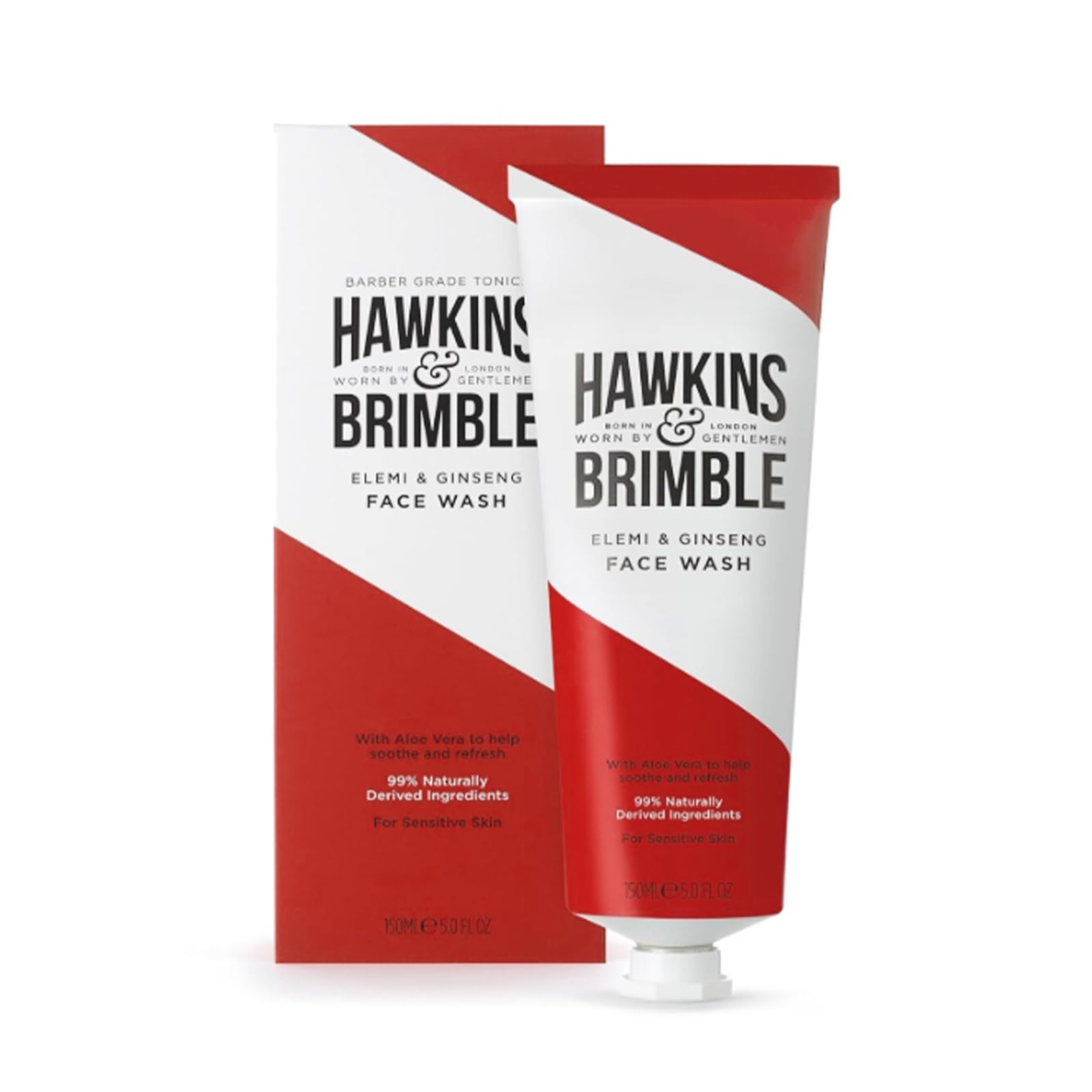 Hawkins & Brimble Mens Face Wash - Oil Control, Sensitive Skin, Cooling Formula, 150ml - Damaged Box