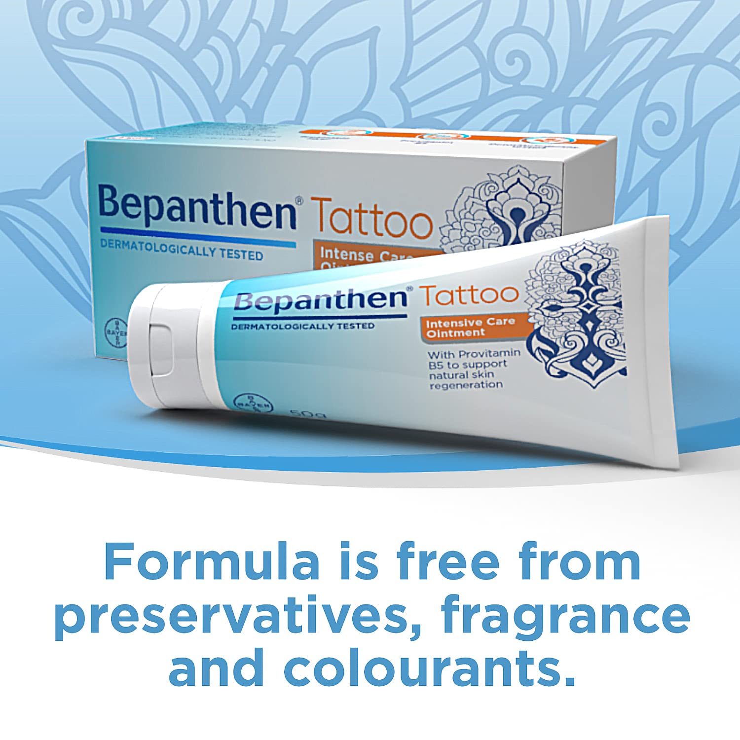Bepanthen Tattoo Intense Care Ointment, Formulated with Provitamin B5, 50g - Damaged Box - BBE 08/2028