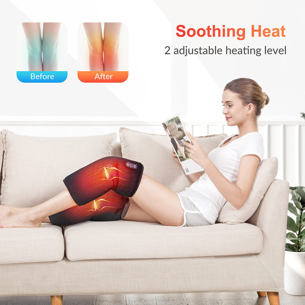 COMFIER Heated Knee Massager - Vibration, Adjustable Heating Wrap for Legs & Knees, 3 Modes, Home Office Use - Very Good