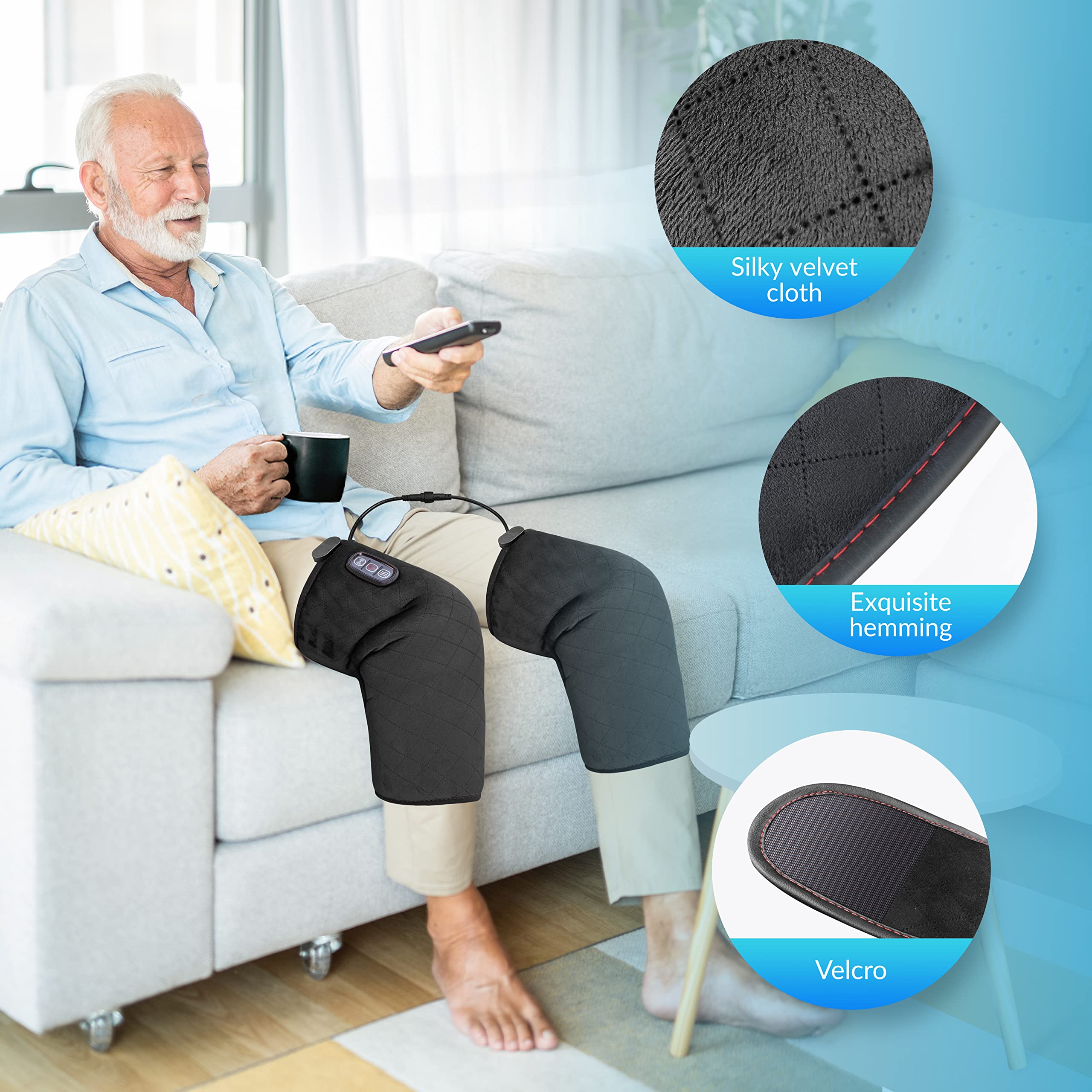 COMFIER Heated Knee Massager - Vibration, Adjustable Heating Wrap for Legs & Knees, 3 Modes, Home Office Use - Very Good