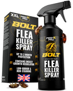 Pest X Pro Bolt Flea Killer Spray 500ml - Fast-Acting Permethrin Formula - Home Household Carpet Furniture Pest Control Treatment - New