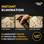 Pest X Pro Bolt Flea Killer Spray 500ml - Fast-Acting Permethrin Formula - Home Household Carpet Furniture Pest Control Treatment - New