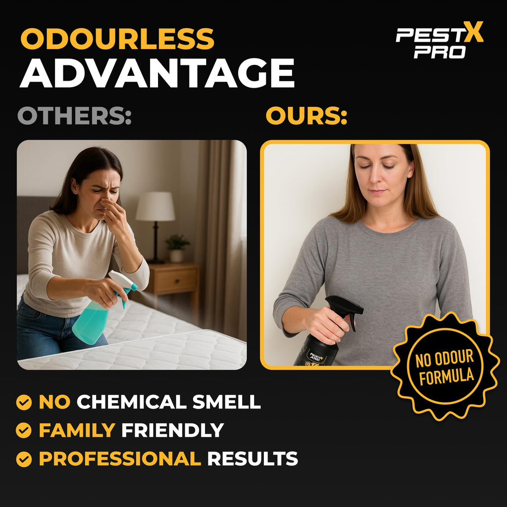 Pest X Pro Bolt Flea Killer Spray 500ml - Fast-Acting Permethrin Formula - Home Household Carpet Furniture Pest Control Treatment - New