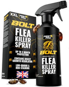 Pest X Pro Bolt Flea Killer Spray 500ml - Fast-Acting Permethrin Formula - Home Household Carpet Furniture Pest Control Treatment - New