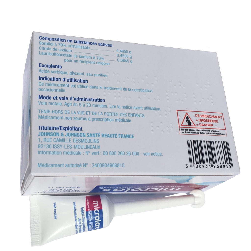 MICROLAX Rectum Enema 5ml - 12 Pack Micro-Enema Solution Constipation Relief - Damaged Box - BBE 12/2028